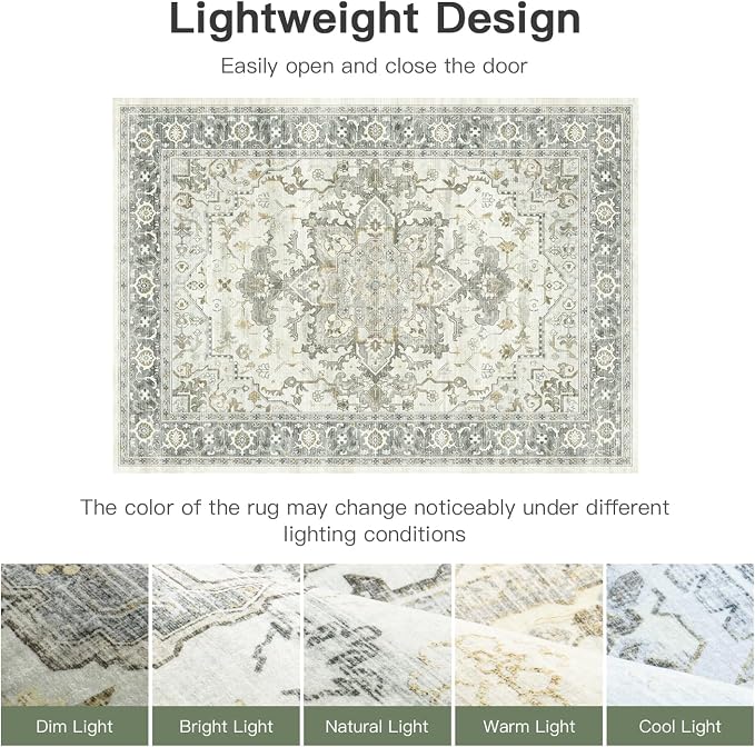 Lofus 5x7 Area Rugs for Living Room, Machine Washable Non-Slip Area Rug