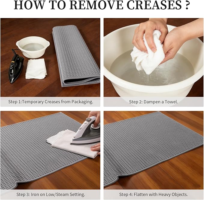 YIHOUSE Indoor Door Mat 24" x 36", Non-Slip Washable Entryway Mat, Dirt Trapper