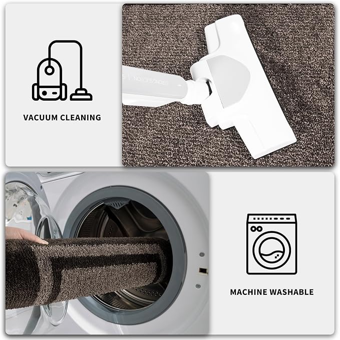 PURRUGS Dirt Trapping Door Mat 24" x 36", Non-Slip Machine Washable Entryway Rug