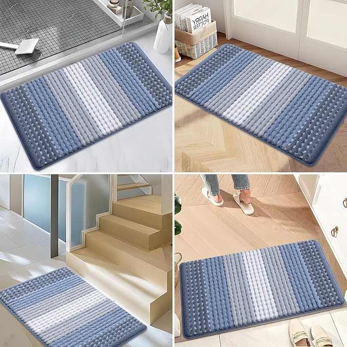 Kitinjoy Indoor Outdoor Door Mat, 71x47 Non-Slip Absorbent Dirt Trapper