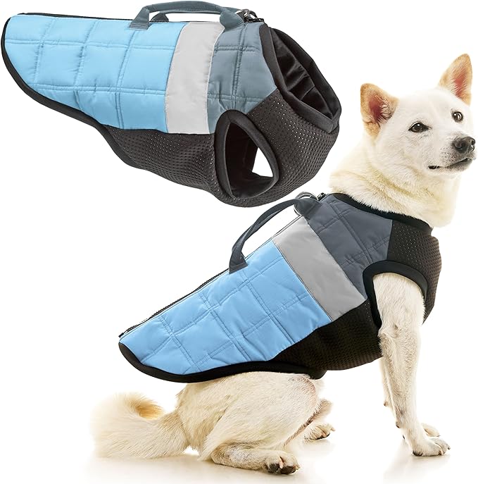 Gooby Bomber Vest Lift Dog Harness - Blue, Small