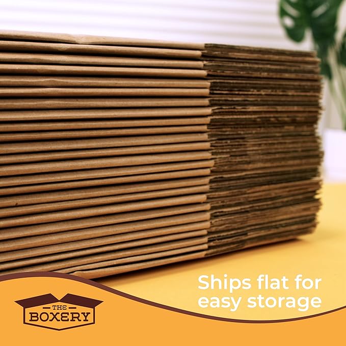 The Boxery 10"x6"x6" Brown/Kraft Corrugated Cardboard Shipping Boxes 100-Pack | Mailing, Packing, Moving & Storage for Business/Home – Durable - Eco-Friendly, Recyclable - Made in the USA