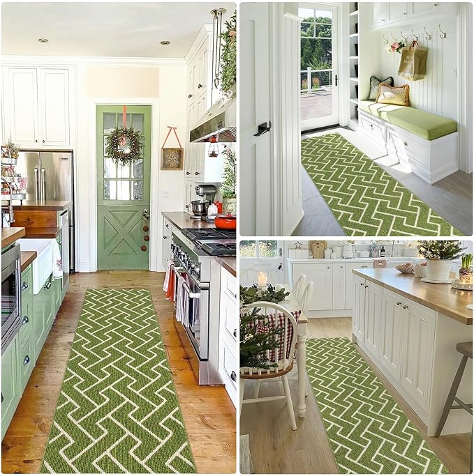 hicorfe Dirt Trapper Indoor Doormat, Non Slip Backing Washable Door Mats