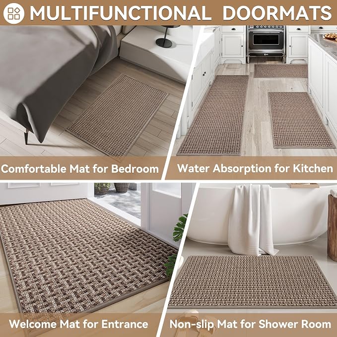 Indoor Door Mat 24"x72", Door Mat Indoor Entrance Dirt Resistant and Absorbent