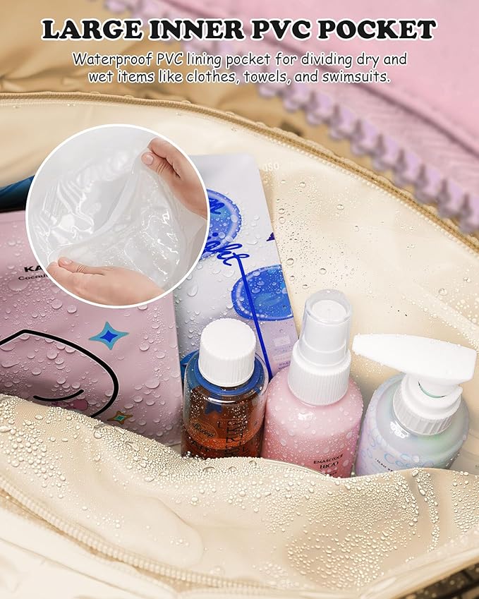 Duffle Bag for Travel, Weekender Bags for Women,Gifts for Girls, Initial Overnight Bag with Wet Pocket,Lightweight Travel Bags Personalized Gym Tote with Makeup Pouch
