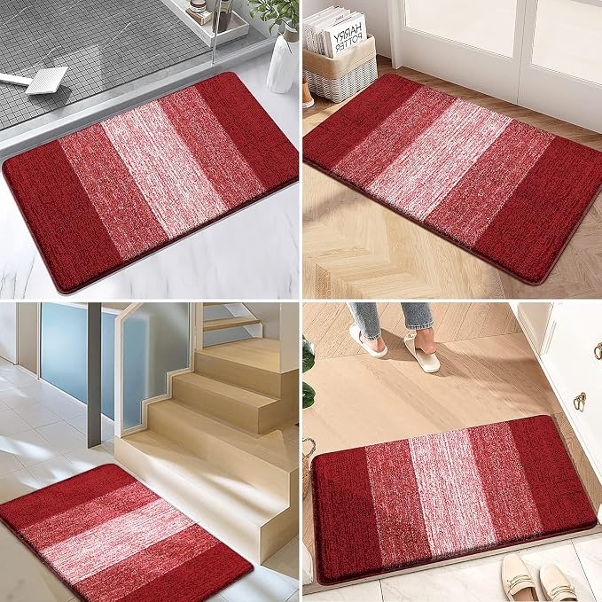 Kitinjoy Indoor Outdoor Door Mat, 71x24 Non-Slip Absorbent Dirt Trapper