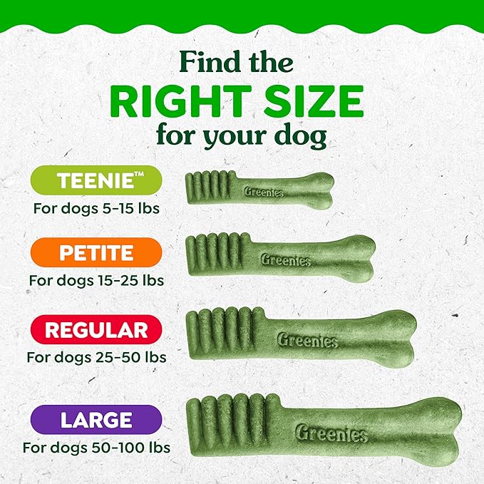 Greenies Veterinarian-Recommended Adult Natural Dental Dog Treats Petite Size, Blueberry Flavor, 12 oz. Pack, 20 Count