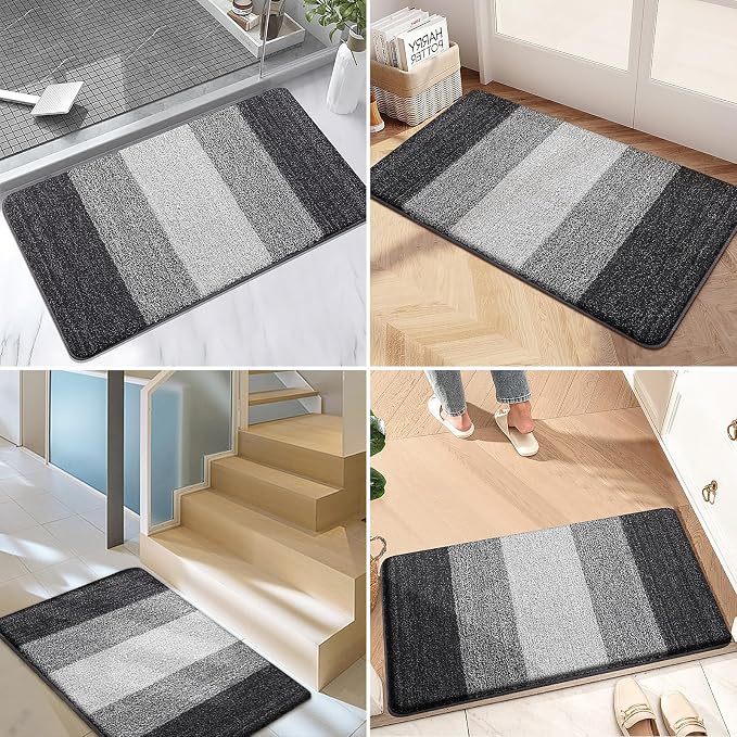 Kitinjoy Indoor Outdoor Door Mat, 54x24 Non-Slip Absorbent Dirt Trapper
