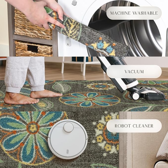 Maples Rugs Reggie Floral Runner Rug