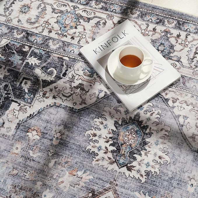 Rugcomf Vintage Medallion Rugs for Entryway 2'x3'