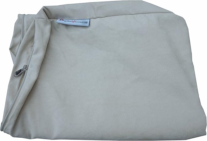 Dogbed4less Memory Foam Dog Bed for Medium Large Dogs with Orthopedic Comfort, Waterproof Liner and Khaki Washable Pet Bed Cover 40X35 Pillow