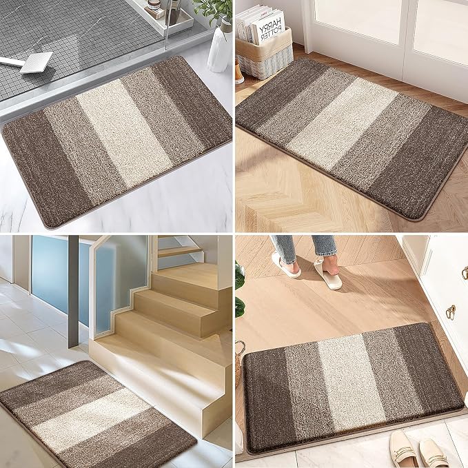 Kitinjoy Indoor Outdoor Door Mat, 47x20 Non-Slip Absorbent Dirt Trapper