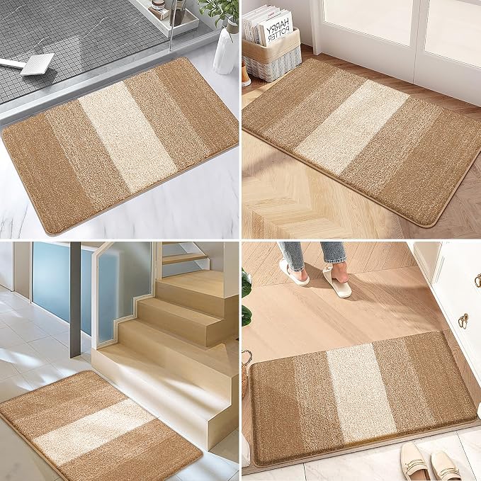 Kitinjoy Indoor Outdoor Door Mat, 70x35 Non-Slip Absorbent Dirt Trapper