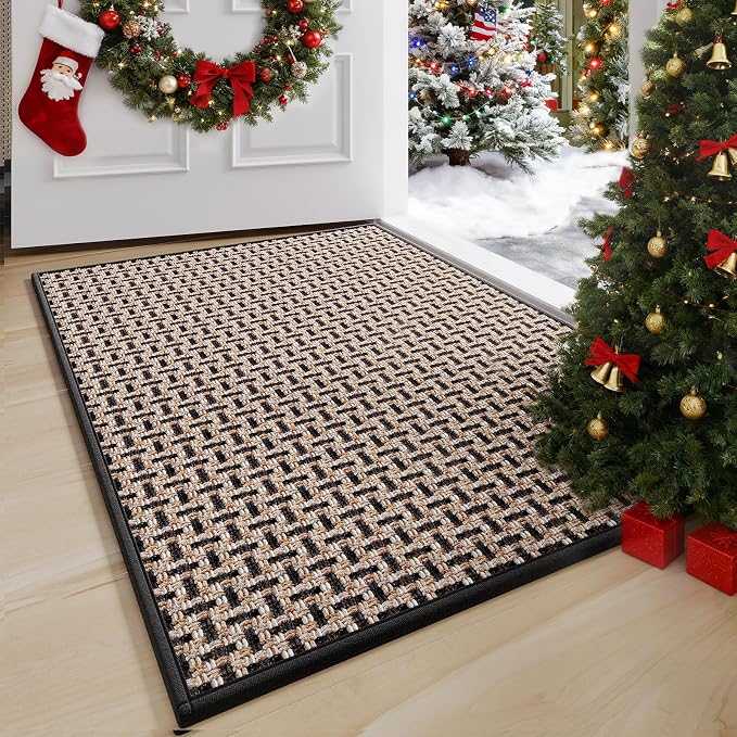 YDKGL Door Mat 17"x30", Dirt Resistant and Absorbent, Non-Slip Rubber Backing