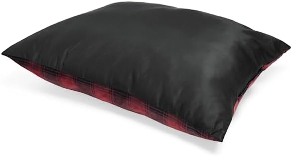 EveryYay by Petco Essentials Pillow Dog Bed 38" L X 30" W X 6" H Large Red Buffalo Check