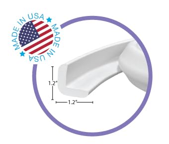 Kidkusion Baby Proof Edge Guards for Safety | Made in The USA | 18 Feet | Off White | Edge Protectors for Furniture, Tables, Fireplaces | Heavy Duty Tape Included