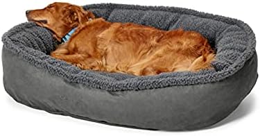 Orvis ComfortFill-Eco Fleece Wraparound Dog Bed - Soft Dog Beds with 360-Degree Support for Small, Medium, Large Dogs, Gun Metal - M