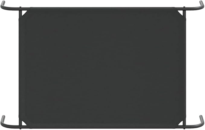 Elevated Dog Bed for Medium Dogs, Raised Pet Cot with Breathable Oxford Fabric and Durable Powder-Coated Steel Frame, Indoor Outdoor Cooling Bed, Black, 43.3 x 25.6 Inches