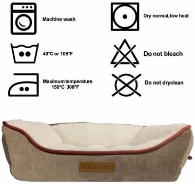 Otis & Claude Hi-Tech Cashmere Pet Bed Brown – Soft Calming Bed for Small Dogs & Cats, Washable Indoor Anxiety Pet Bed, Cozy Nest Puppy Bed, Small Dog Bed 48" x 41"