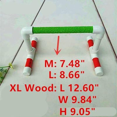 Hypeety Small Bird Parrot Stand Perch Table Top Stand Playground Grind Perch Swing Training Playstand Exercise Chew Toys for Budgies Parakeet Cockatiel Conure Finch (Stainless Steel Tray, L)