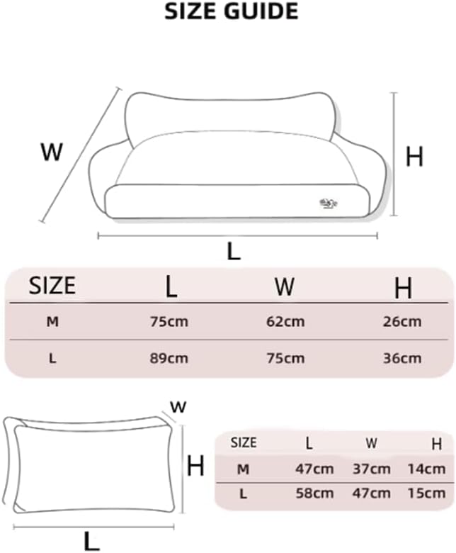 Lazy Holiday Plush Cozy Dog & Cat Sofa Bed, Teddy Velvet Dog Bed, Trendy Striped Faux Lambswool Double Layer Dog & Cat Sofa Bed Dogs Sleeping Mat for Medium Small Dogs & Cats (A-1,L)
