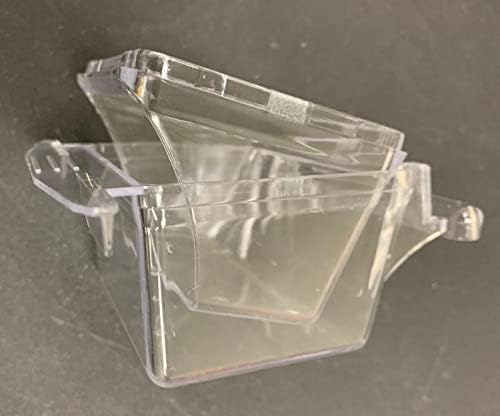 Mcage Lot of 4 Clear Transparent Bird Cage Birds Feeding & Watering Feeder Cups