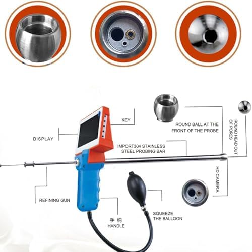 Artificial Insemination Kit for Dogs,HD Visual Breeding Device, with Adjustable Light, Photo & Video Functions, Artificial Insemination AI Gun,for Farm