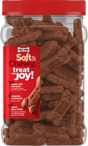 Milk-Bone Soft & Chewy Dog Treats, Beef & Filet Mignon Recipe, 25 Ounce (Pack of 2)