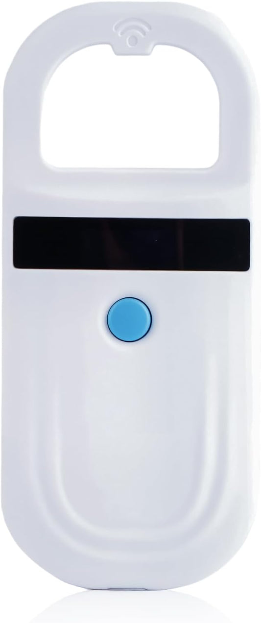 Pet Microchip Scanner, Rechargeable Pet Microchip Reader Pet Chip ID Scanner with OLED Display Screen Supports FDX-B (ISO11784/11785) and EMID Microchips for Animal/Pets/Pigs/Dogs/Cats