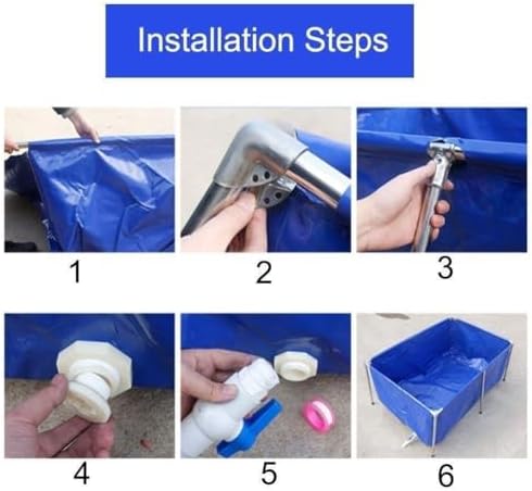 Flexible PVC Canvas Fish Breeding Tank with Steel Frame, 50x40x30cm Aquatic Pet Pool, Clear Viewing Window, Easy Assembly, Ideal for Backyard Pond and Fish Care