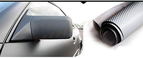 F & B LED LIGHTS Silver 3D Carbon Fiber Film Twill Weave Vinyl Sheet Roll Wrap (60" X 60", Silver)