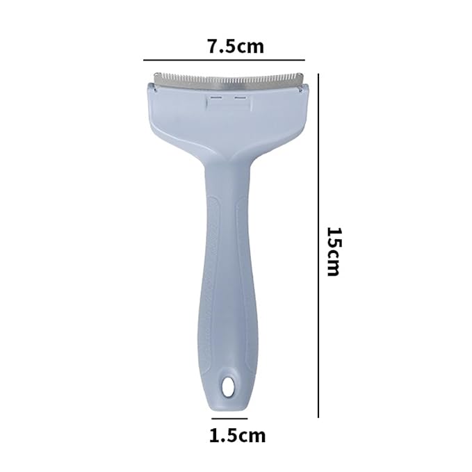 V-Tooth Deshedding Comb, Doggo Comfy Pet Comb Pro, Dog & Cat Grooming Brush for Shedding, Tight V-Shaped Teeth Deshedding Tool (Blue S)