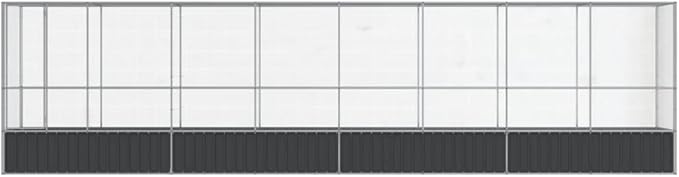 Outdoor Aviary Bird Cage, Galvanized Steel Outside Ample Activity Space Birdcage, 328.5"x42.1"x83.5", -265