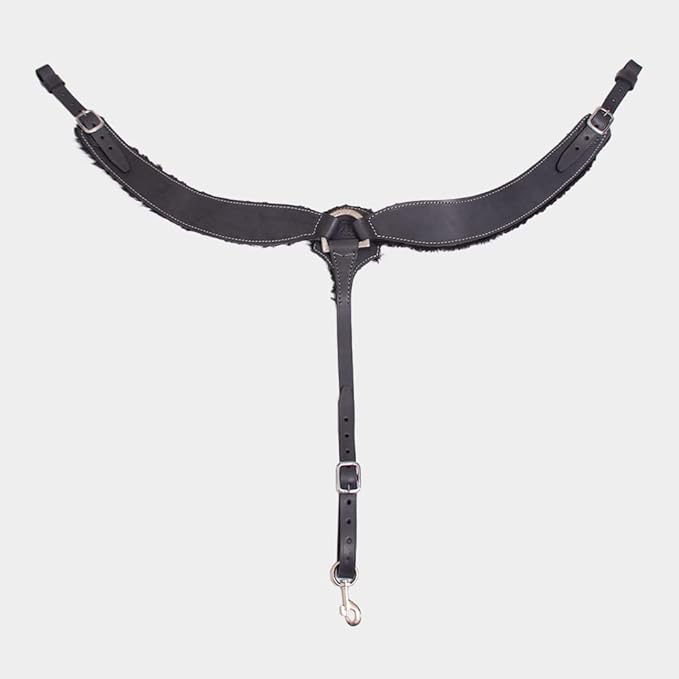 Western Horse Breast Collar - Hand-Tooled Leather Tack for Barrel Racing, Roping & Trail Riding - Durable Adjustable Fit - Rodeo & Show-Quality Equestrian Gear