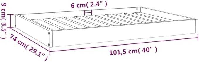 Medium Elevated Dog Bed, Solid Pine Wood Pet Cot for Indoor Use, Modern Minimalist Style White Pet Furniture, Durable Raised Sleeping Platform for Medium Dogs