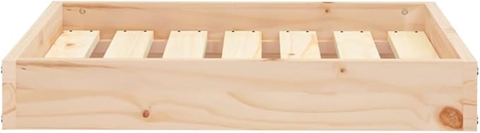 Solid Wood Pine Dog Bed, Solid Wood Pet Bed, Small Pet Furniture Cat & Dog Bed Frame, 24.2"x19.3"x3.5",-546