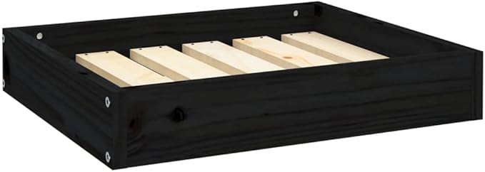 Minimalist Solid Pine Wood Dog Bed for Small Breed Pets, Durable Rectangular Frame 20.3 x 17.3 x 3.5 Inches, Modern Sleek Design for Living Room or Bedroom, Easy Assembly