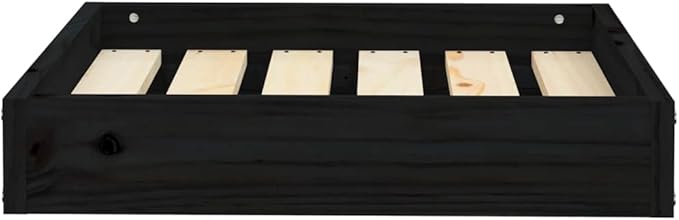 Minimalist Solid Pine Wood Dog Bed for Small Breed Pets, Durable Rectangular Frame 20.3 x 17.3 x 3.5 Inches, Modern Pet-Friendly Furniture with Easy Assembly for Indoor