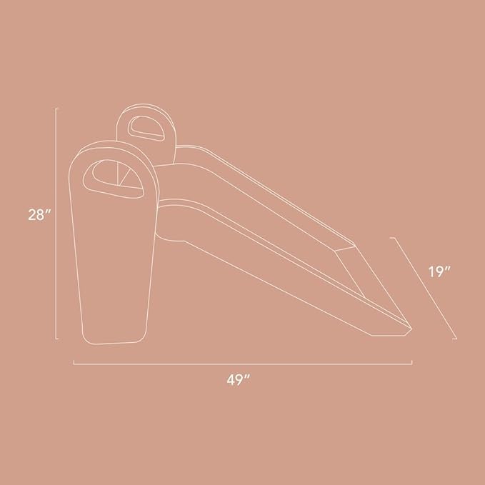PLAYSMOL Slope Slide for Kids, Indoor/Outdoor Toddler Slide with Handles, Foldable for Easy Storage, Freestanding Playground Toy for Ages 3+