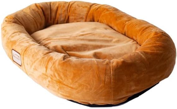 Ultra-Soft Dog Bed - Waterproof & Skid-Free - Earth Brown - Plush Velvet Comfort