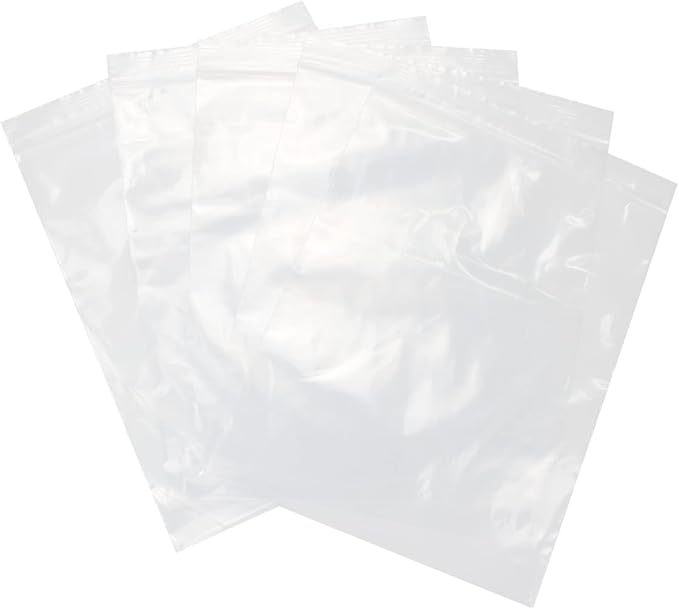 13" X 18" (500 Bags) 2 Mil Clear Reclosable Zip Plastic Poly Bags with Resealable Lock Seal Zipper