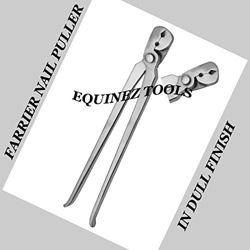 Horse Farrier Tool Kit – 9 Piece Complete Hoof Care Set with Hoof Nippers, Hoof Knife, Rasp, Clincher, Puller, Hammer & Grooming Tools – Professional Equine Hoof Trimming & Shoeing Kit for Farriers