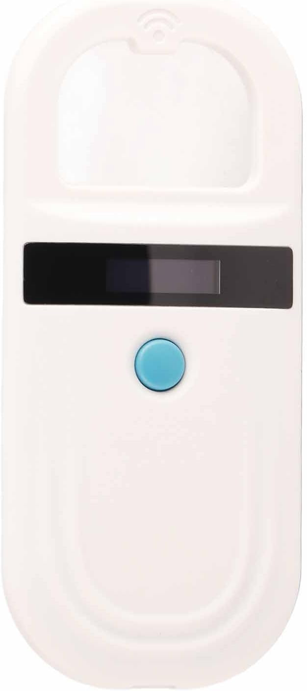 Goshyda Rechargeable Pet Microchip Scanner Portable OLED Display Animal Reader for FDXB and EMID Microchips, 5" USB Cable and User Manual Included, Ideal for Animal Management and Resource Management
