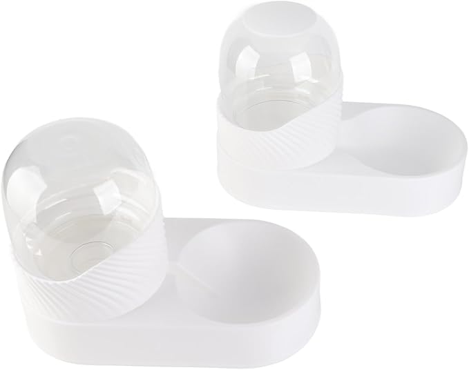 Dog Supplies, and Water Dispenser Set,Auto Food Feeder and Waterer Set Pet Food Dispenser Waterer for Small Medium Dog Puppy Kitten Automatic Dog Cat Feeder (White)