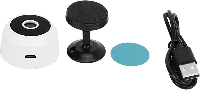1080P Security Camera, Indoor Home Camera Outdoor Security Camera with Magnetic Back Cover Home Camera for Baby Pet Nanny, Support 128GB SD Card (White)