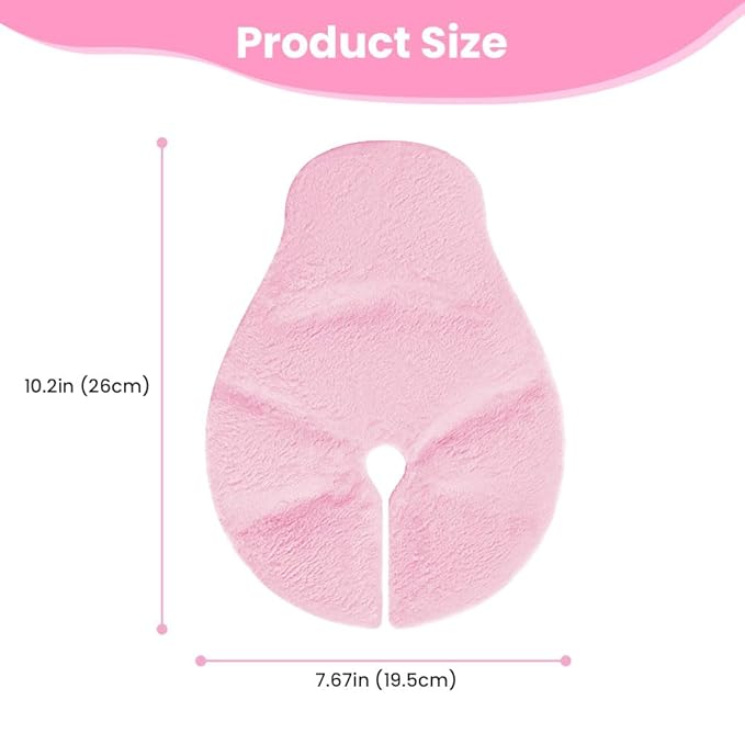 2 Larger Breast Ice Packs with Soft Covers and 6 Breast Pads for Leaking Milk, Hot and Cold Breast Therapy Packs, Breastfeeding Essentials for Relief of Clogged Ducts, Nipple Pain, Engorgement(Pink)