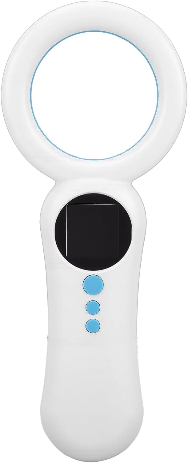GOWENIC Pet Microchip Scanner, EMID FDX B Animal Reader ISO 11784 11785 Handheld Portable Microchip Reader with 1.44in TFT Screen and USB Upload for Dog Cat Pet ID Chip Detection