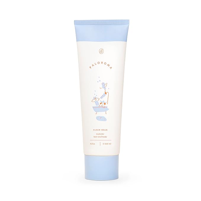 Paloroma Clean Bean wash for hair and body (Baby & Kids) Non-Toxic, Fragrance-Free