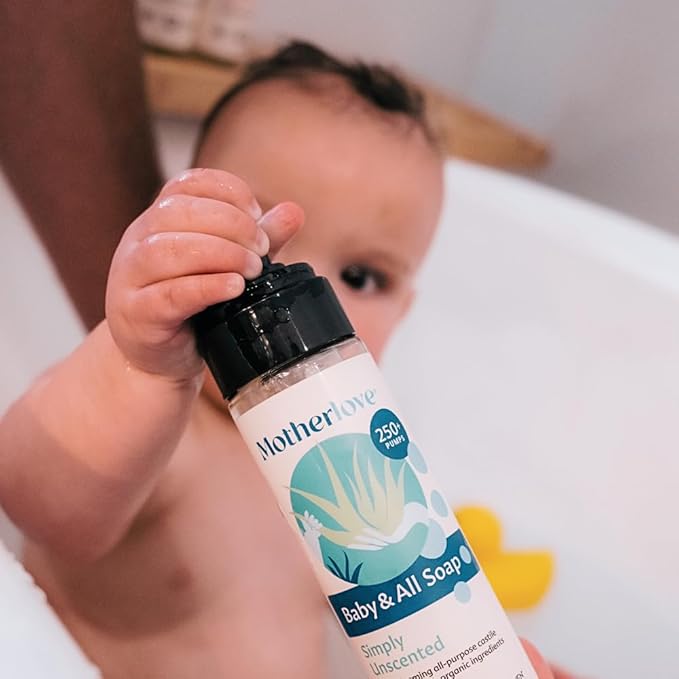 Motherlove Baby & All Soap (7.1 oz) Gentle Foaming All-Purpose Castile Soap Made with Organic Ingredients – Simply Unscented