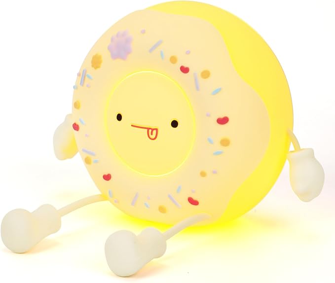 QANYI Donut Lover Lamp, Soft BPA Free Silicone Touch Night Light, Eye Caring, Stepless Dimming, Christmas Gift, Room Decor, Party, Home Office, Nursery Night Light for Kids Breastfeeding and Sleeping
